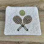 Tennis Racket & Ball: White Background