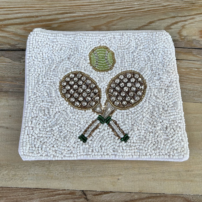Tennis Racket & Ball: White Background