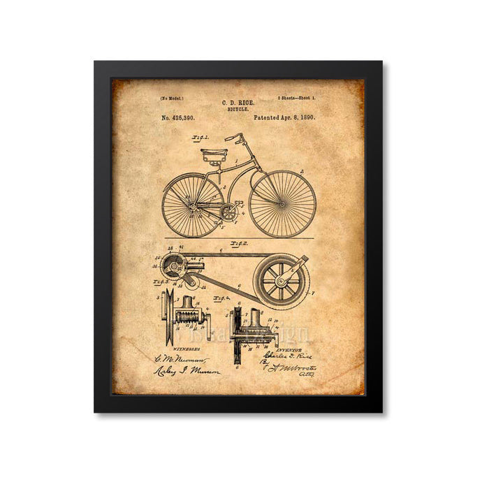 Bicycle Patent Print