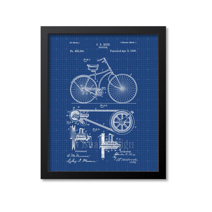 Bicycle Patent Print