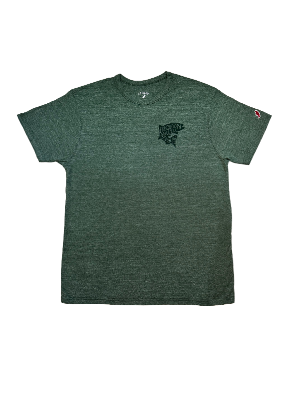 Bighorn Angler Logo T Shirt - Green Trout Sketch