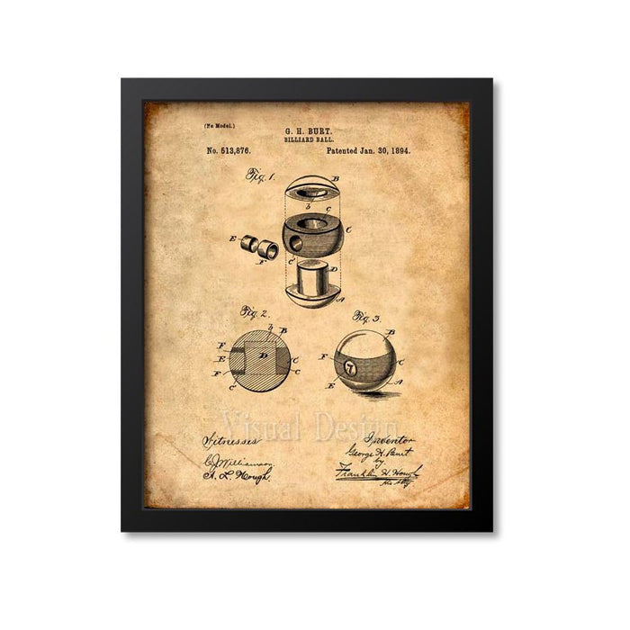 Billiard Ball Patent Print