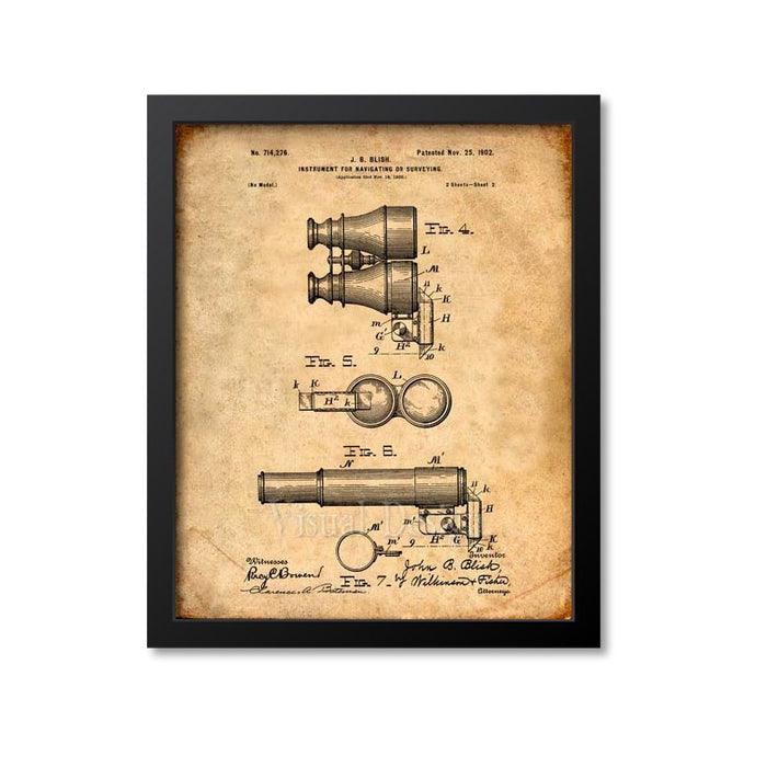Binoculars Patent Print