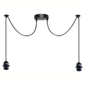 Black 2-Way Industrial Spider Chandelier | Adjustable Pendant Ceiling Light ~6214