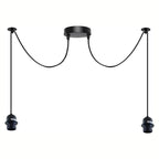 Black 2-Way Industrial Spider Chandelier | Adjustable Pendant Ceiling Light ~6214