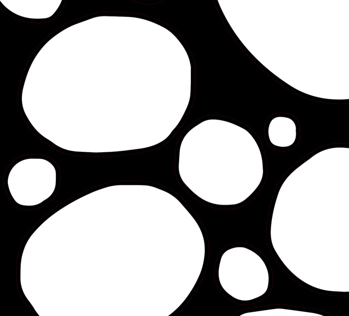 'Black and White Bubbles' Modern Fleece Blanket — alternate angle