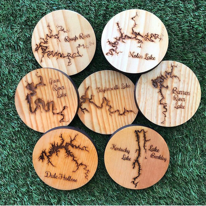 Black Cats with Lasers - Laser Cut Lake Coasters