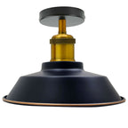 Black gold line Modern Industrial Semi Flush Mount Metal pendant ceiling light~1930