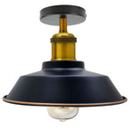 Black gold line Modern Industrial Semi Flush Mount Metal pendant ceiling light~1930