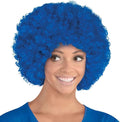 Blue Afro Wig - USA Party Store