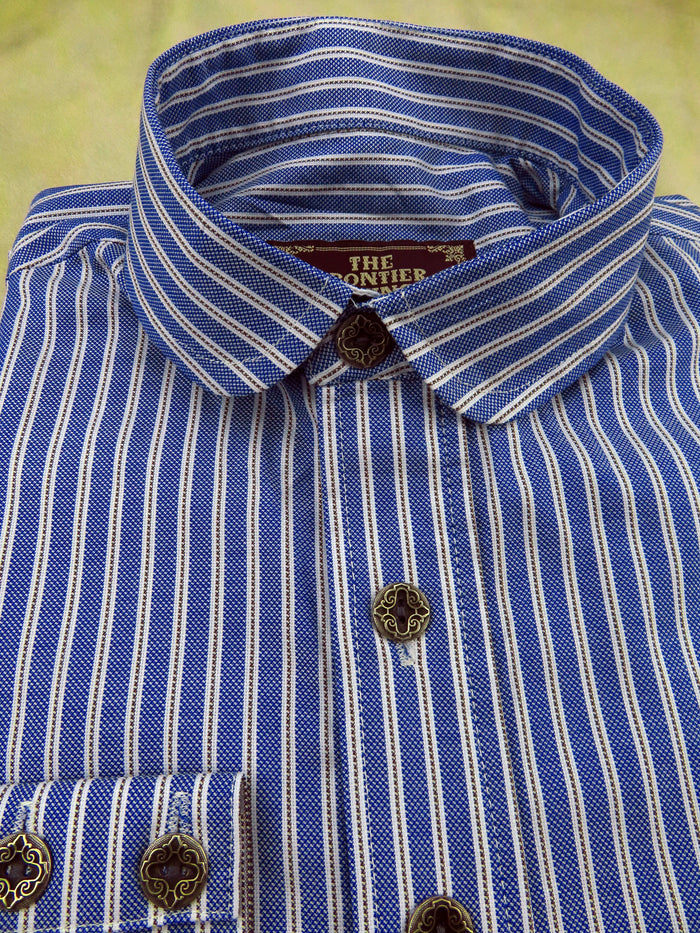 Blue and Dotted Black Men's Dakota Shirt