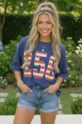 Blue Stars and Stripes '250' Top