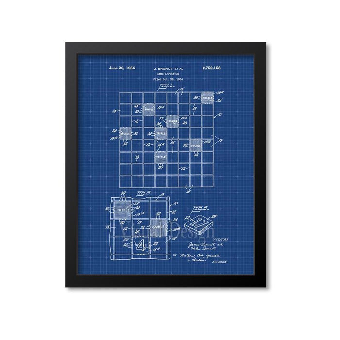 Scrabble Board Game Patent Print
