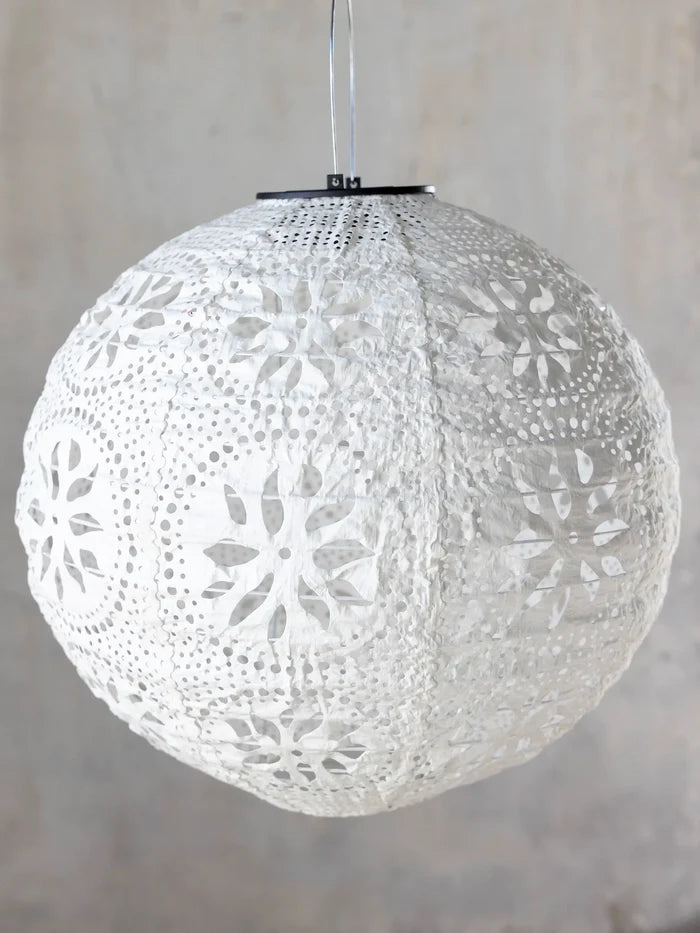 Boho Lace Solar Lantern - Large Round-view 3