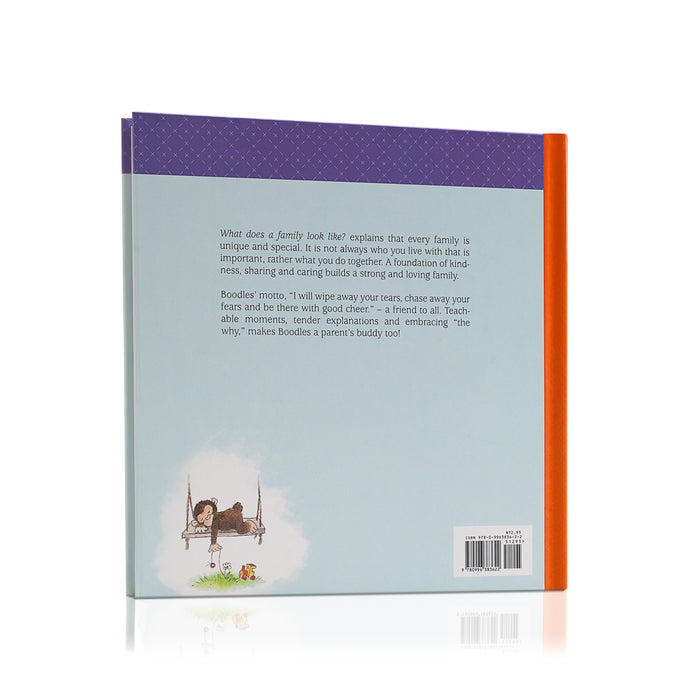 Back of “What does a family look like?” Book