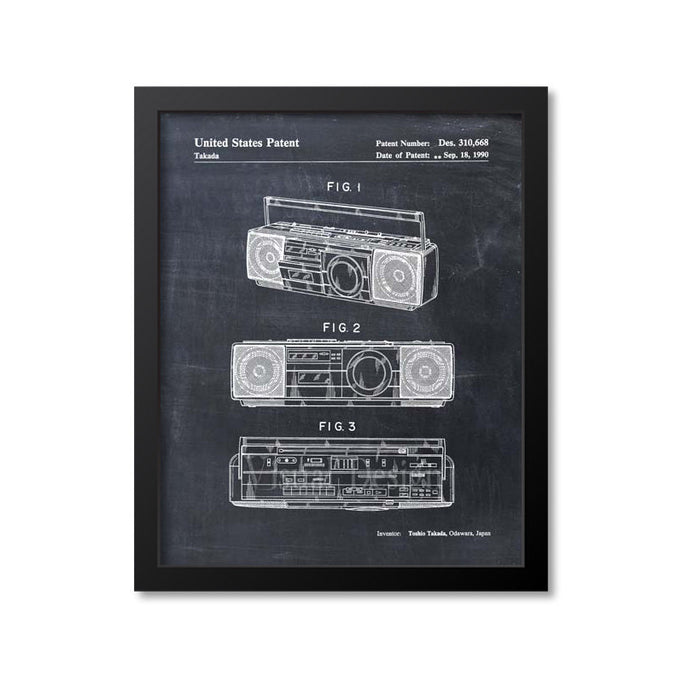 Boombox Patent Print
