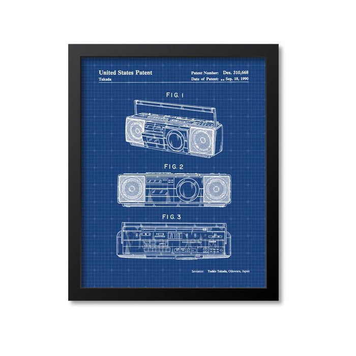 Boombox Patent Print