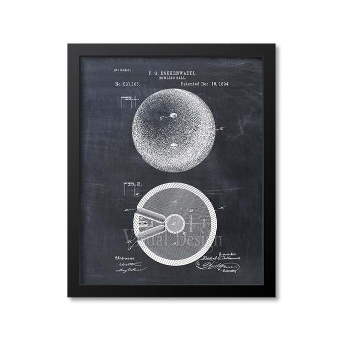Bowling Ball Patent Print
