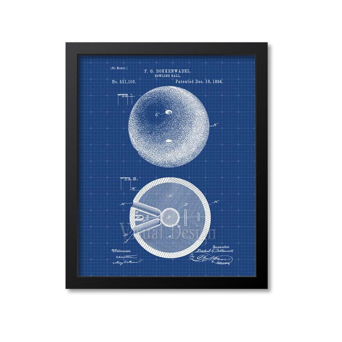 Bowling Ball Patent Print