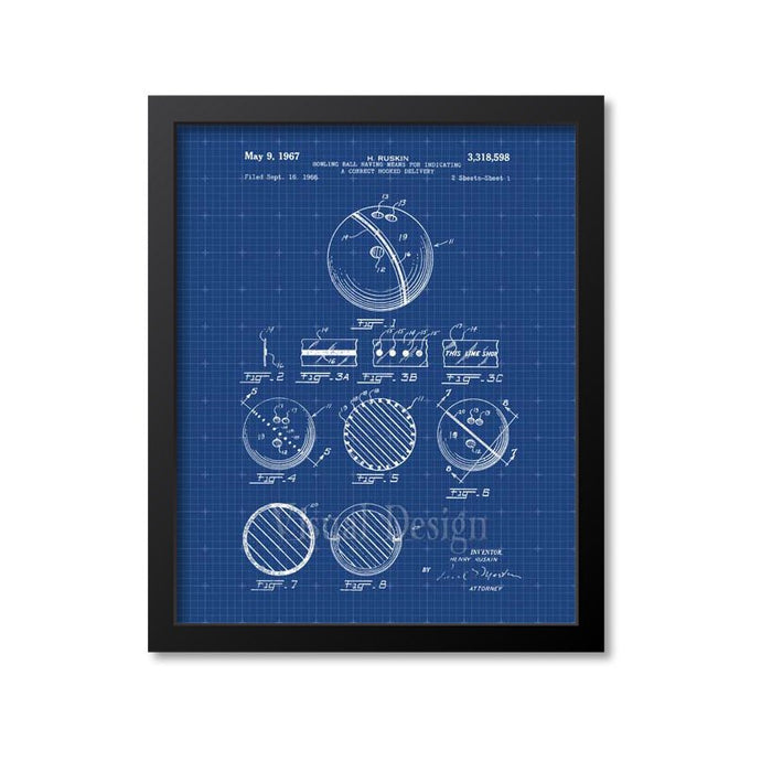 Bowling Ball Patent Print