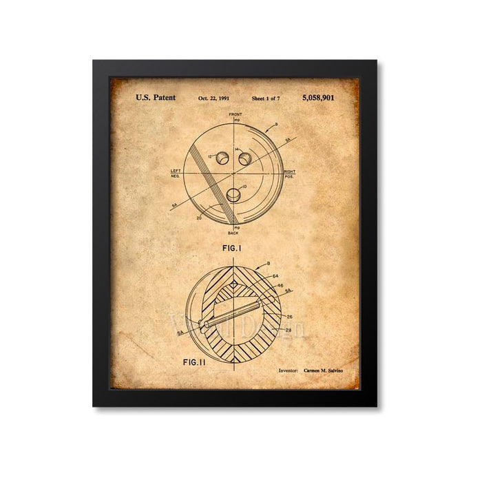 Bowling Ball Patent Print