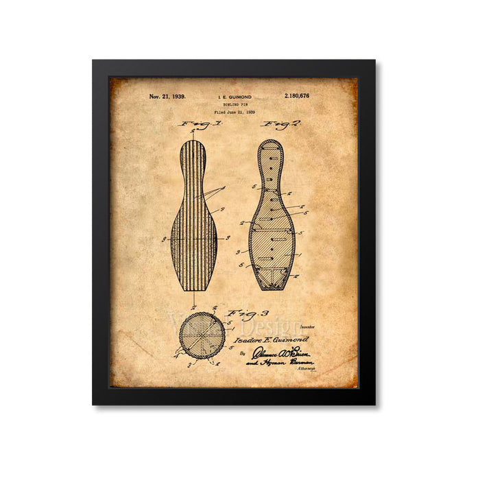 Bowling Pin Patent Print