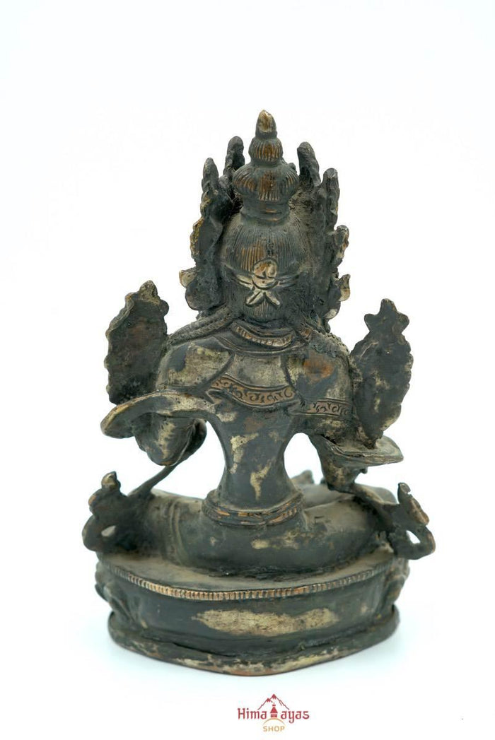 Brass Metal Green Tara Statue - Himalayas Shop