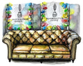 Bri Bowers - Butchertown Social Couch Print