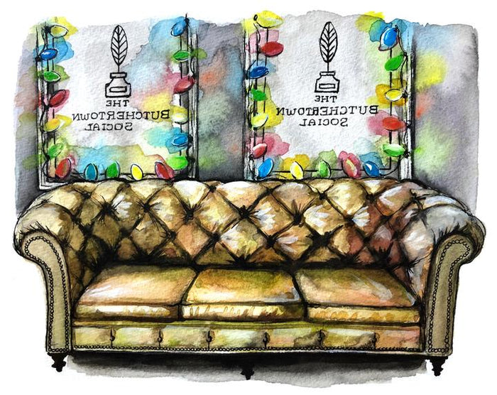 Bri Bowers - Butchertown Social Couch Print