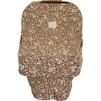 Brown Floral Ribbed Bamboo Multi-Use Cover