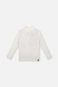 Brushed Rib Mock Neck Top Off-White-0