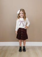 Burgundy Corduroy Skirt