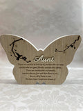 Butterfly Plaque Aunt - Cardsmart & Gift
