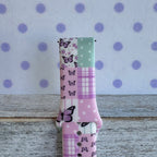 Butterfly Quilt Print Silicone Band For Fitbit Versa 1/2