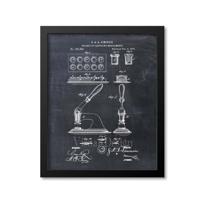 Capsuling Medicine Patent Print