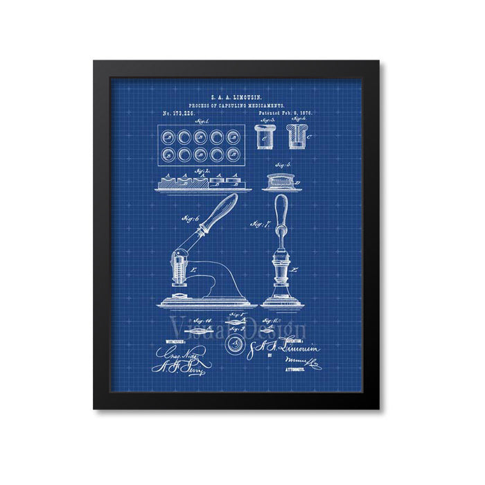 Capsuling Medicine Patent Print