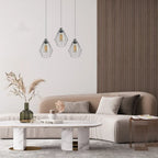 Chrome 3 Head Rectangle ceiling lamp with wire cage~4210
