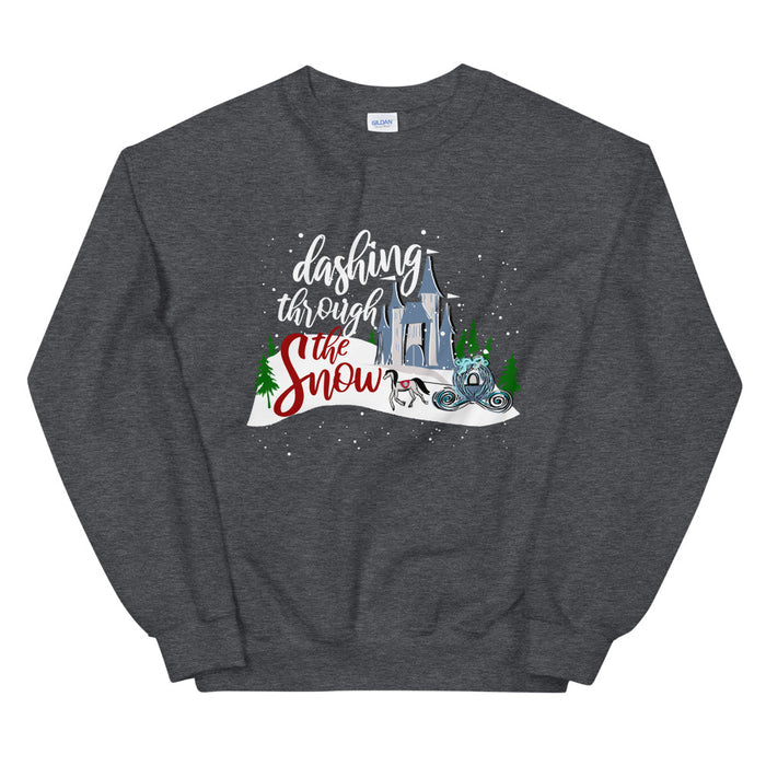 Cinderella Christmas Sweatshirt Dashing Through the Snow