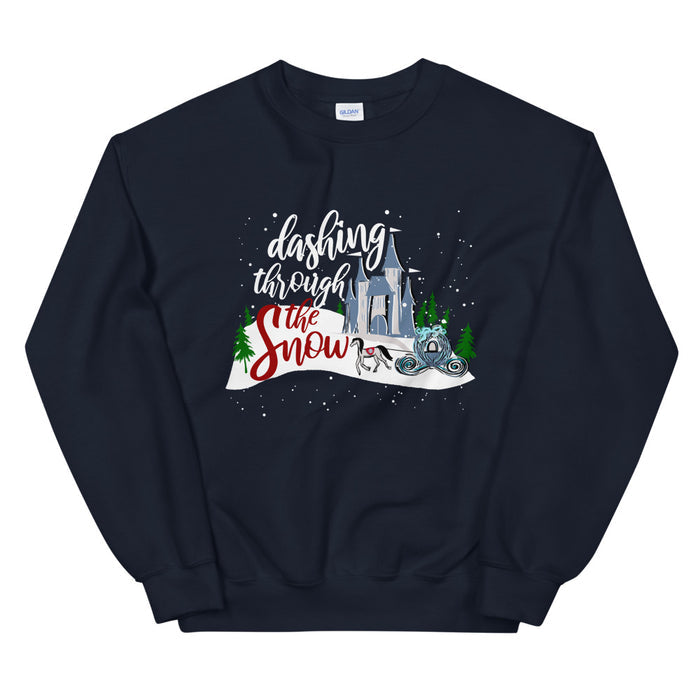 Cinderella Christmas Sweatshirt Dashing Through the Snow