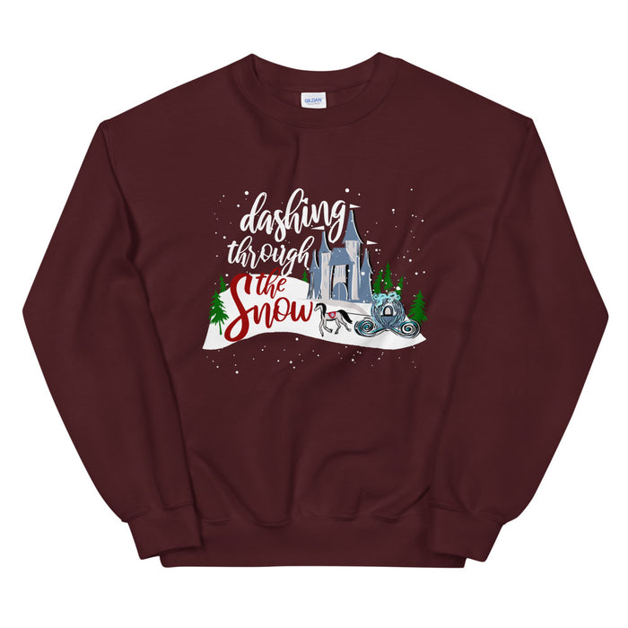 Cinderella Christmas Sweatshirt Dashing Through the Snow