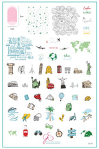 CJS-291 - Explore the World | Clear Jelly Stamping Plate