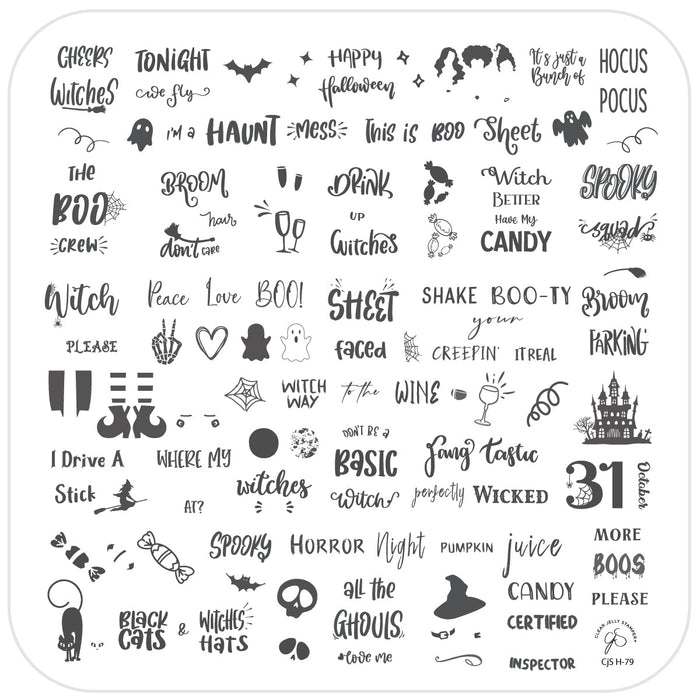 CjSH-079 - Boo Crew | Clear Jelly Stamping Plate