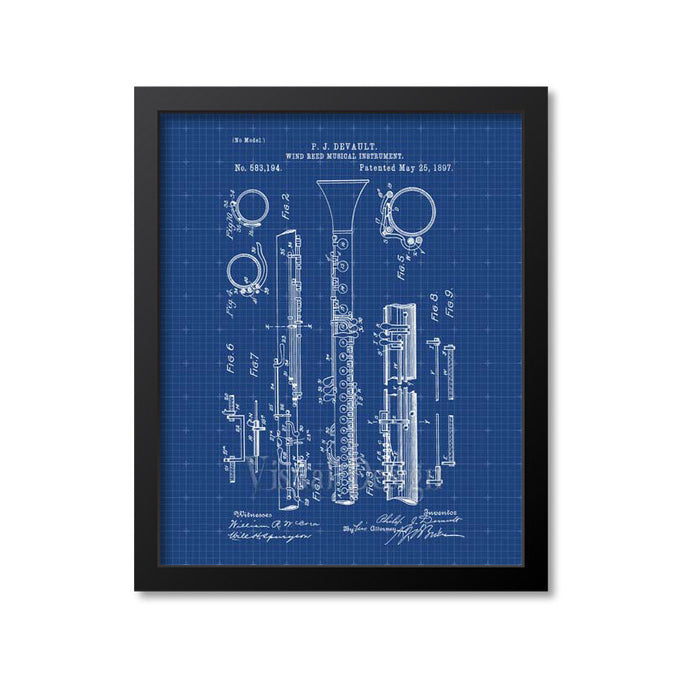 Clarinet Patent Print