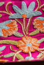 A classic women's tote bag, crafted with beautiful cashmere floral embroidery to give it a chic stylish look.