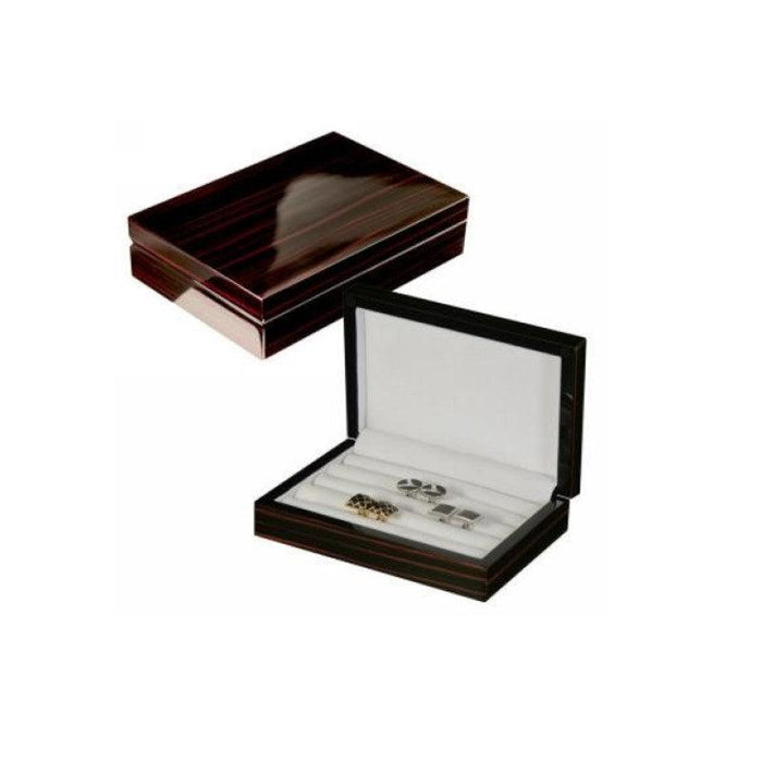 Classical Luxury Style Ebony Lacquer Wooden Cufflink / Ring Storage CaEnhance your jewelry collection with this handcrafted Lacquer Ebony Wooden Storage Case, designed to securely store and display up to 16 pairs of cufflinks, rings, oCufflinks casesT.M.JTheodore Men's JewelryClassical Luxury Style