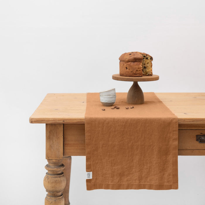 Clay Linen Table Runner - Linen Tales