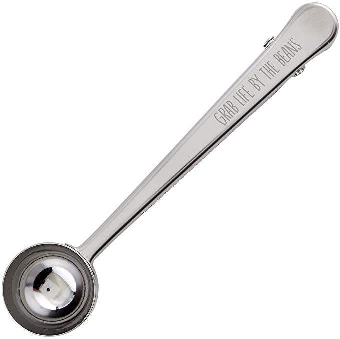Coffee Scoop and Clip - Grab Life by the Beans