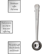 Coffee Scoop and Clip - Grab Life by the Beans