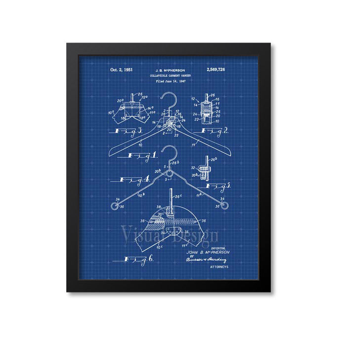Collapsible Garment Hanger Patent Print