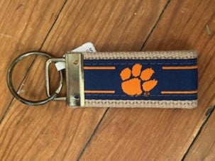 Clemson - Purple w/ Orange Paw w/ Natural Trim